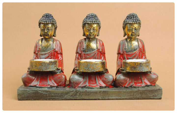 BUDDHA CANDLE HOLDER STATUE