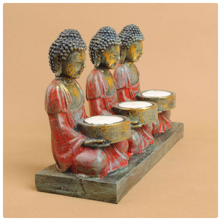 BUDDHA CANDLE HOLDER STATUE